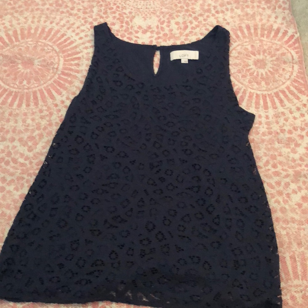 Navy sleeveless top